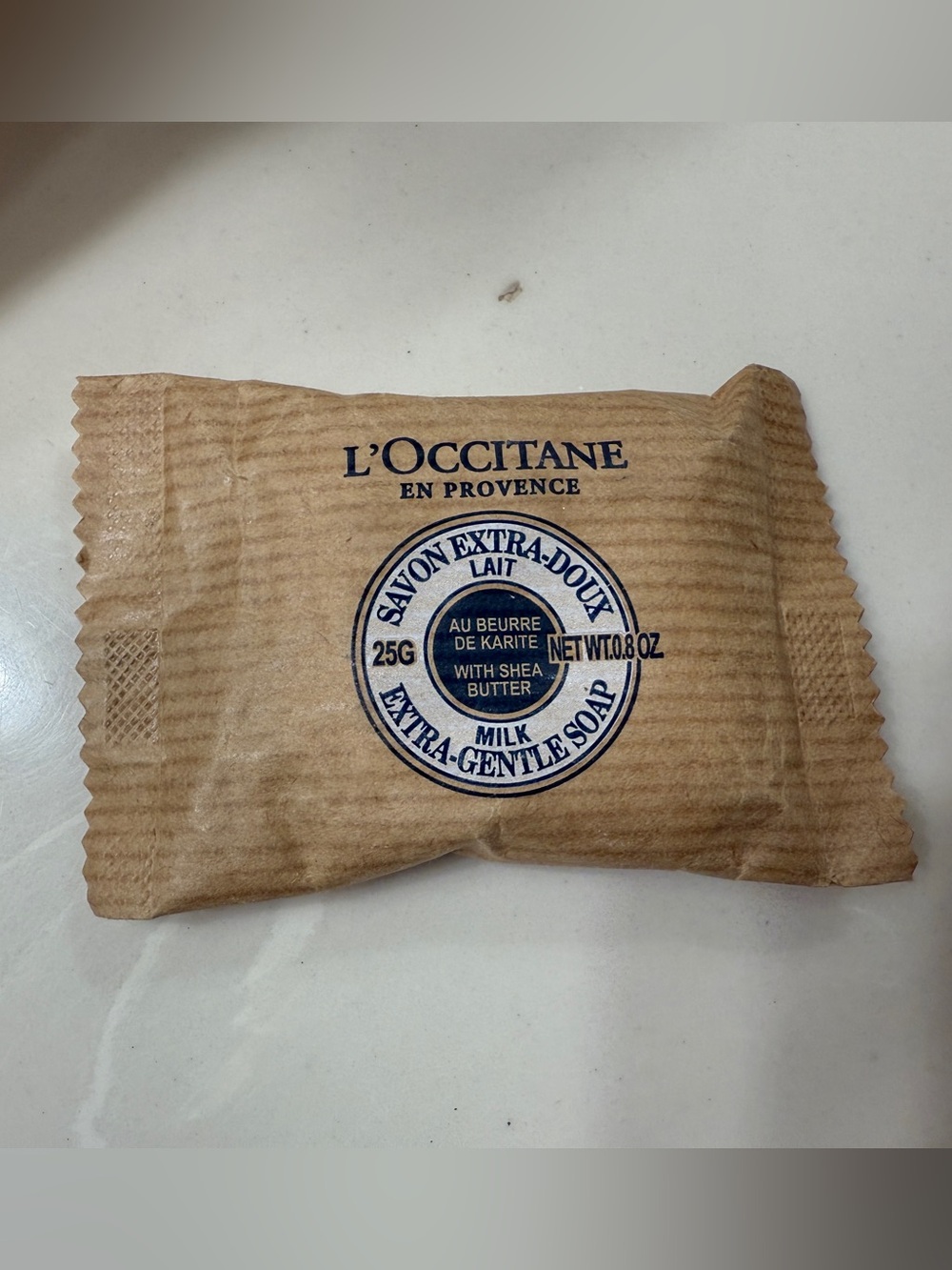 L’Occitane .8 oz 25 G Mini Soap Bar Shea Butter Milk Extra Gentle Soap Sealed